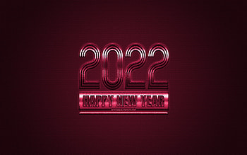 2022 New Year, 2022 burgundy background, 2022 concepts, Happy New Year 2022, burgundy carbon texture, burgundy background HD wallpaper