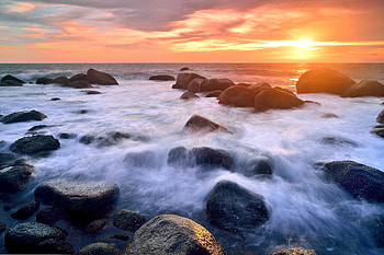 horizon, nature, sunset HD wallpaper