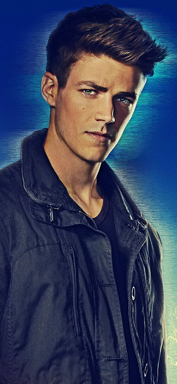 Grant Gustin, Speedster's charisma, Dynamic backgrounds, Superhero's power HD phone wallpaper