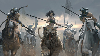 Warrior Girl Anime , anime-girl, warrior, artist, artwork, digital-art HD wallpaper
