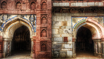 two archways in india r, entrance, building, r, arch HD wallpaper