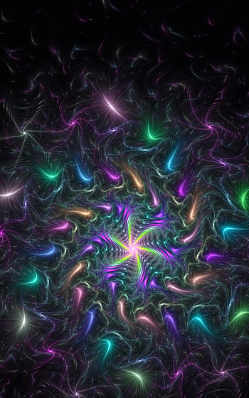 Fractal, shine, bright, spiral HD phone wallpaper