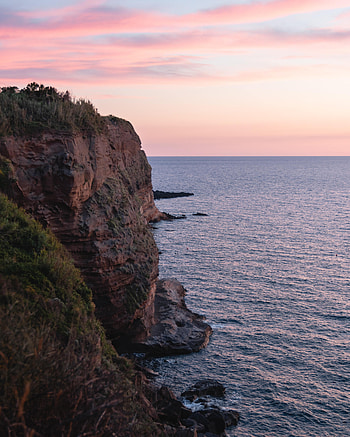 Nature, Sea, Rocks, Horizon, Break, Precipice, Stone HD phone wallpaper