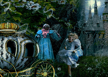 Before the Ball, cinderella, lady, magic, fantasy, ball, carriage HD wallpaper