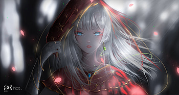 Red hood, beautiful, anime girl HD wallpaper