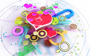 Love Abstract, abstract, 3d, love, colors, cool, heart HD wallpaper