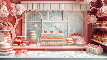 Pink Bakery Delight -, bakery, pink, sweets, dessert, pastel HD wallpaper