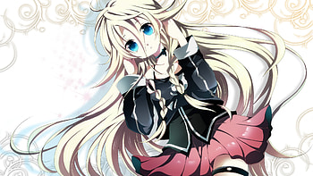anime, skirt, blue eyes, kawai, girl, vocaloid, long hair, nice, highres, pretty, ia, white hair, wide , solo HD wallpaper