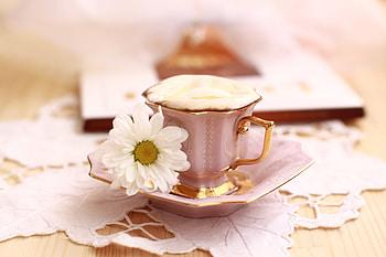Flowers, Food, Summer, Coffee, Still Life, Cup, Bouquet, Morning, Basket, Breakfast HD wallpaper