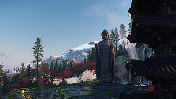 Buddha Statue at Omi Monastery HD wallpaper