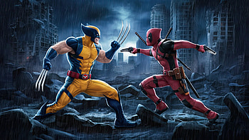 Wolverine Vs Deadpool Born For Battle, deadpool-and-wolverine, deadpool-3, wolverine, deadpool, superheroes, artwork, digital-art, ai, deviantart HD wallpaper