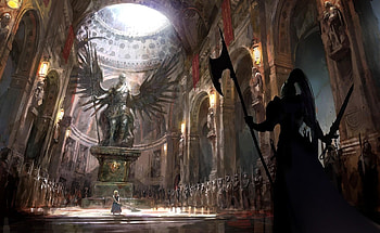 Fantasy, Lock, Hall, Warriors, Duel HD wallpaper