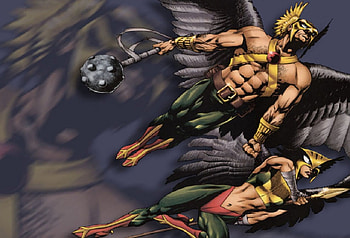 Hawkman And Hawkgirl, hawkman, spear, mace, hawkgirl HD wallpaper
