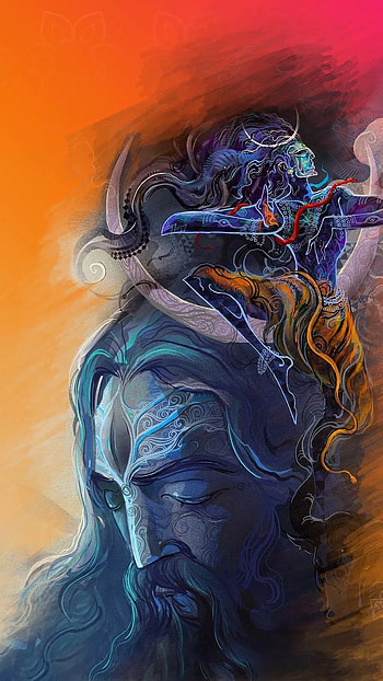 Jai Mahakal, Painting HD phone wallpaper