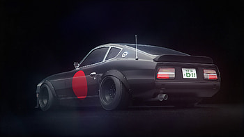 Black Datsun 240Z Model HD wallpaper