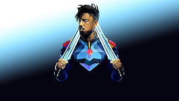Killmonger, black-panther, superheroes, deviantart HD wallpaper