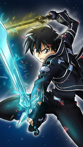 Kirito , Anime hero, Sword Art Online, backgrounds HD phone wallpaper