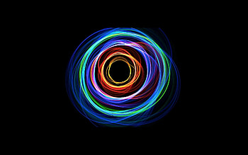 Abstract, Circles, Bright, Multicolored, Motley, Rotation HD wallpaper