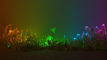 Blue Green Purple Pink Orange Yellow Glare Neon Lights Razer Logo In Colorful Background Razer HD wallpaper