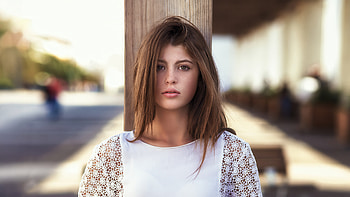 Blonde Girl Short Hair Depth Of Field, blonde, girl, hair, girls, model, hoot HD wallpaper