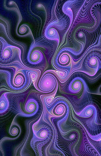 Abstract, Circles, Fractal, Rotation, Swirling, Involute, Curls HD phone wallpaper