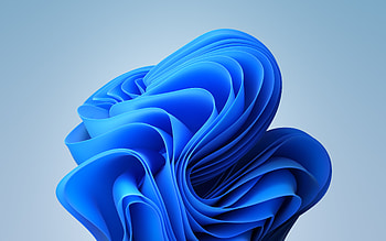 Windows 11 3D Abstract Light Blue, blue, shapes, abstract, 3d, simple background HD wallpaper