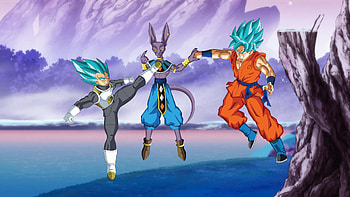 Vegeta and Goku SSGSS vs Lord Beerus by EymSmiley on . HD wallpaper