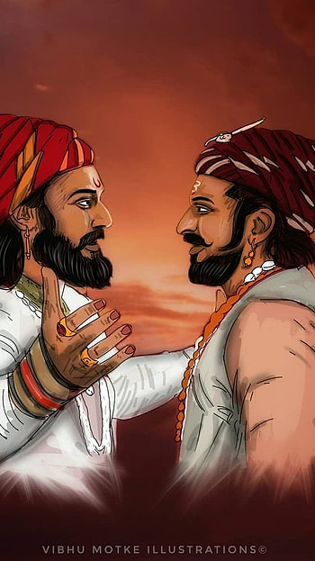 Shivaji Maharaj Live, Shambhu Raje, Shivaji Raje, painting HD phone wallpaper