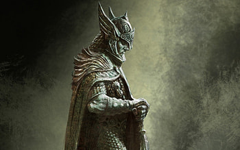 Talos, mythology, viking, fantasy, skyrim, celtic, heroic fantasy, statue HD wallpaper