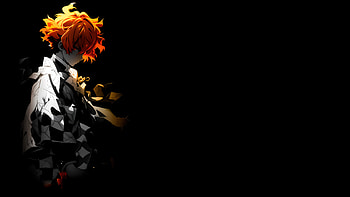 Zenitsu Agatsuma In Kimetsu No Yaiba Oled , zenitsu-agatsuma, demon-slayer-kimetsu-no-yaiba, anime, dark, black, oled, artist, artwork, digital-art HD wallpaper
