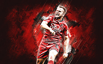 Tom Cleverley, Watford FC, English footballer, midfielder, red stone background, soccer, Premier League, England HD wallpaper