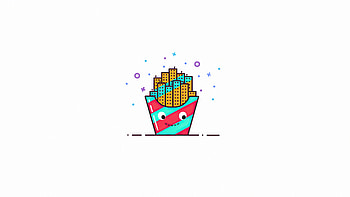 French Fires Minimal , food, minimalism, minimalist, artist, artwork, digital-art, dribbble HD wallpaper
