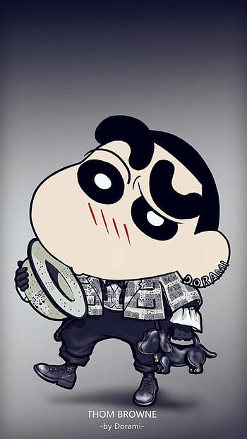 Shinchan For, Black And White HD phone wallpaper
