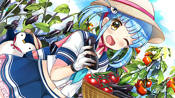 Anime Original, farm, Girl, Anime, Original HD wallpaper
