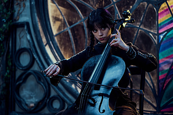 Wednesday — Moonlit Cello, TV Show, wednesday, Jenna Ortega HD wallpaper