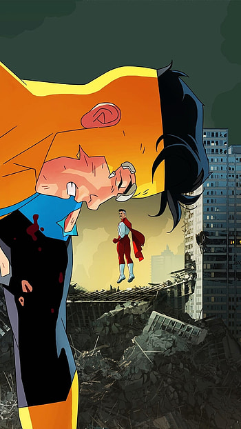 Invincible, Action-packed animation, Superhero origins, Battle for justice HD phone wallpaper