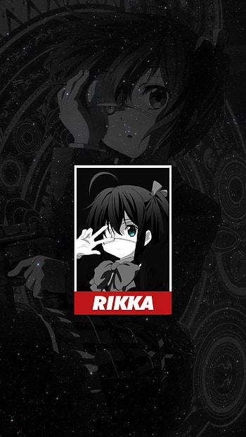 Rikka Black, art, black hair HD phone wallpaper