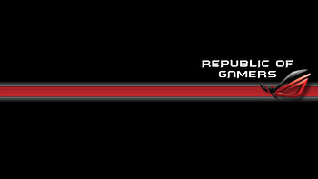 Minimalist Black And Red Asus RoG HD wallpaper