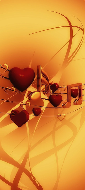 Artx, orange, note, art, music HD phone wallpaper