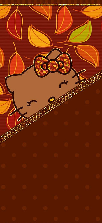 Hello kitty, orange, art HD phone wallpaper