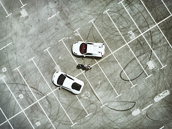 Auto, Lamborghini, Ferrari, Ducati, Cars, View From Above, Motorcycle, Parking HD wallpaper