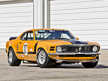 Sports car, Ford Mustang Boss 302, yellow HD wallpaper