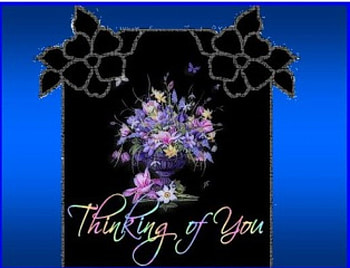 Thinking of you, greeting, vase, bouquet, flowers HD wallpaper