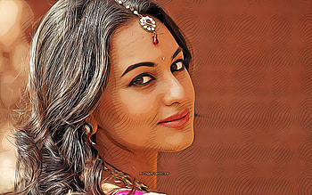 Sonakshi Sinha, , vector art, Bollywood, indian actress, celebrity drawings, Sonakshi Sinha drawing, indian celebrity, movie stars, Sonakshi Sinha HD wallpaper