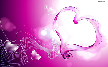 Backgrounds - heart pink abstract background fantasy valantines HD wallpaper