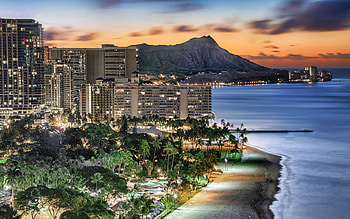 Waikiki , Stunning coastline, Beautiful sunsets, Iconic destination HD wallpaper