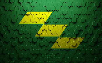 Flag of Miyazaki, honeycomb art, Miyazaki hexagons flag, Miyazaki, 3d hexagons art, Miyazaki flag HD wallpaper