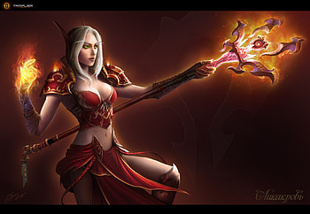 Blood Elf - Mage by TamplierPainter on DeviantArt HD wallpaper