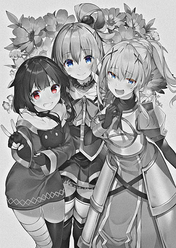 MAD II, eye, blackandwhite, konosuba HD phone wallpaper