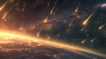 Majestic Meteor Shower, meteor shower, space, meteor, earth HD wallpaper